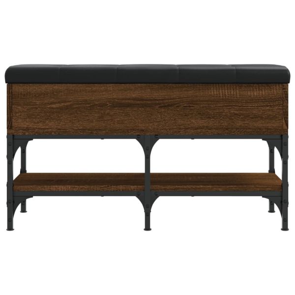 Пейка за обувки, кафяв дъб, 82x32x45 см, инженерно дърво