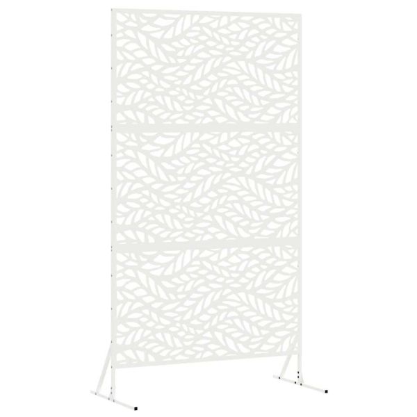 Екран за уединение Бяло 100 x 50 x 180 см Стомана