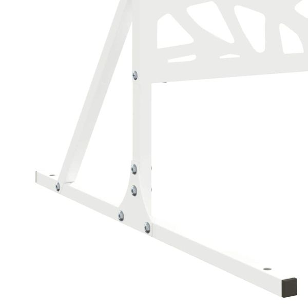 Екран за уединение Бяло 100 x 50 x 180 см Стомана