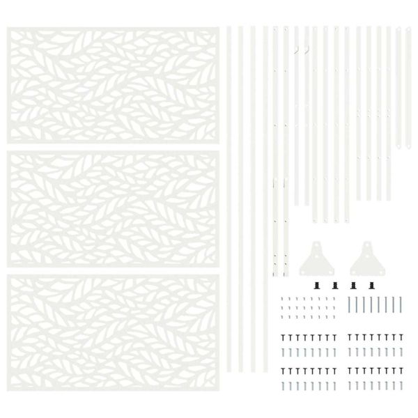 Екран за уединение Бяло 100 x 50 x 180 см Стомана