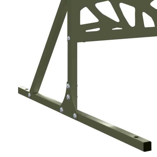 Екран за уединение Маслинено 100 x 50 x 180 см Стомана