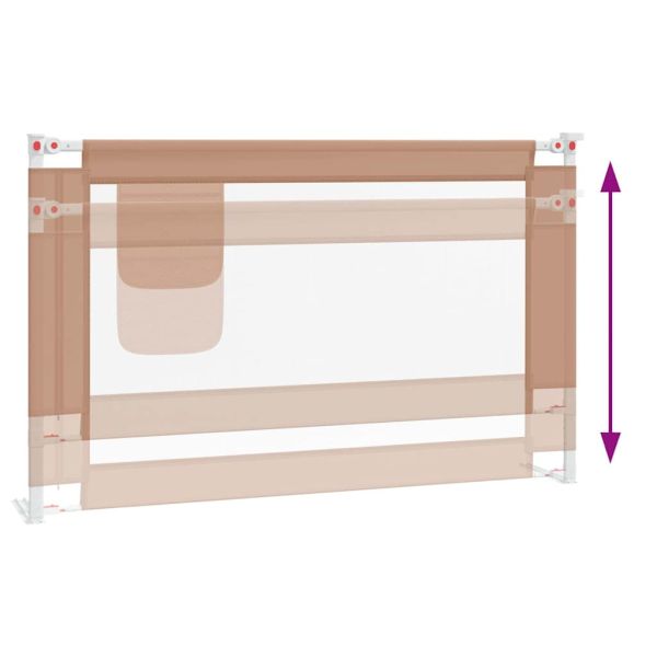 Ограничител за бебешко легло, таупе, 120x25 см, плат