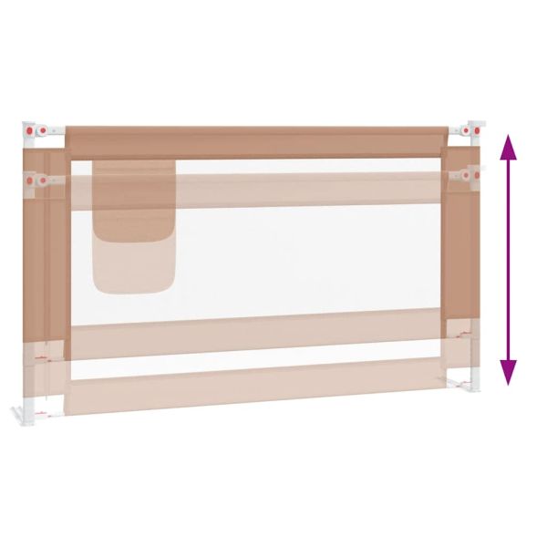 Ограничител за бебешко легло, таупе, 140x25 см, плат