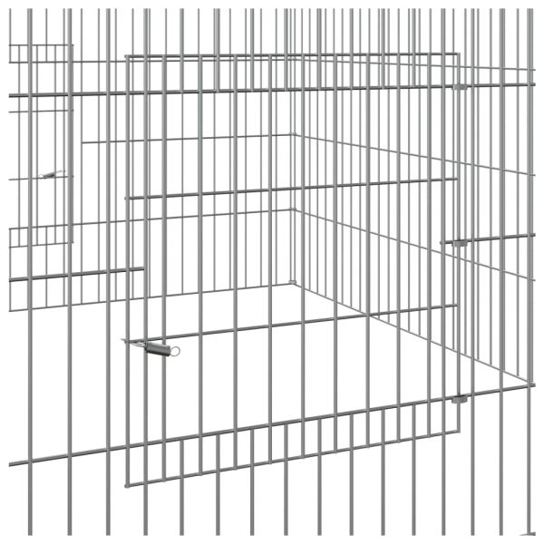 Клетка за зайци, 110x110x55 см, поцинковано желязо