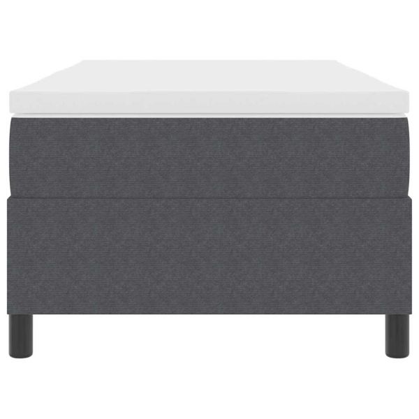 Легло с пружинирана основа Тъмен сив и бял 80 x 200 cm