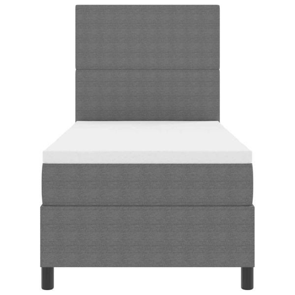 Легло с пружинирана основа Светлосив и бял 80 x 200 cm