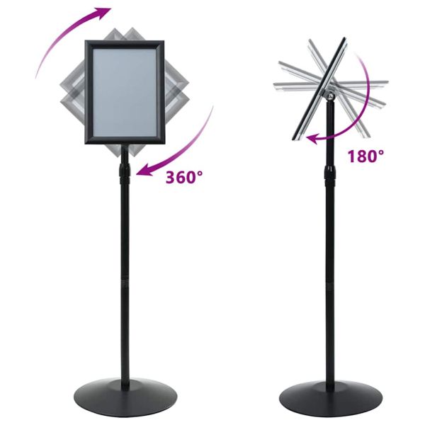 Поставка за плакат Сребрист a4 PVC и стомана