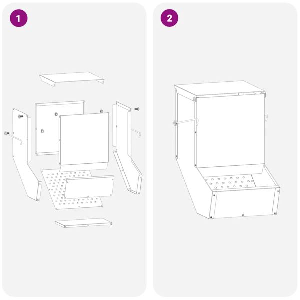 Хранилка за зайци Черно 17,5 x 26 x 28,5 см