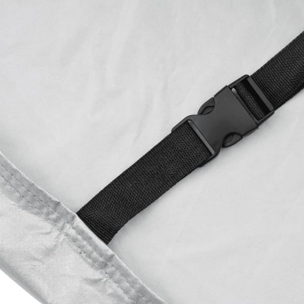 Половин покривало за кола, с кукички, сребристо, L, PEVA