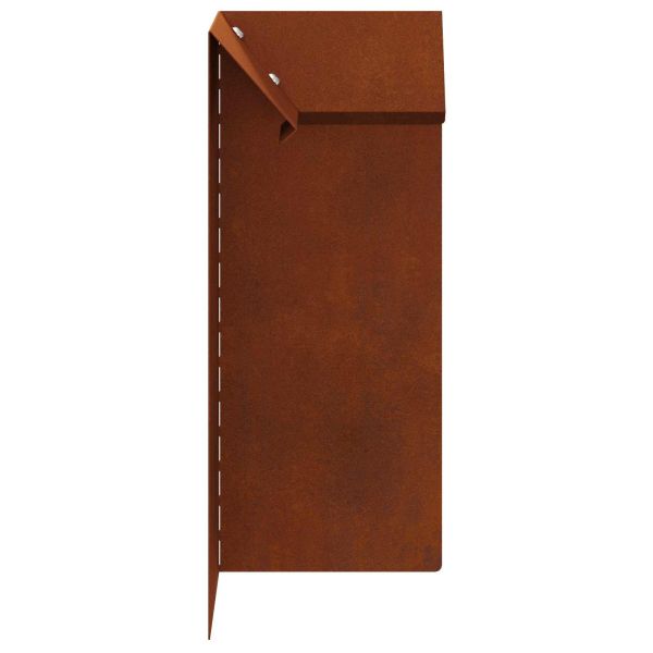 Оградка за охлюви 4 pcs Ръждясало 10 x 10 x 25 см