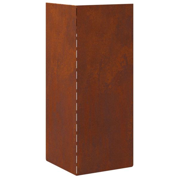 Оградка за охлюви 4 pcs Ръждясало 10 x 10 x 25 см