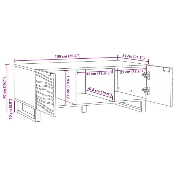 Масичка за кафе Бежов и черен Размер 100 x 54 x 40 см