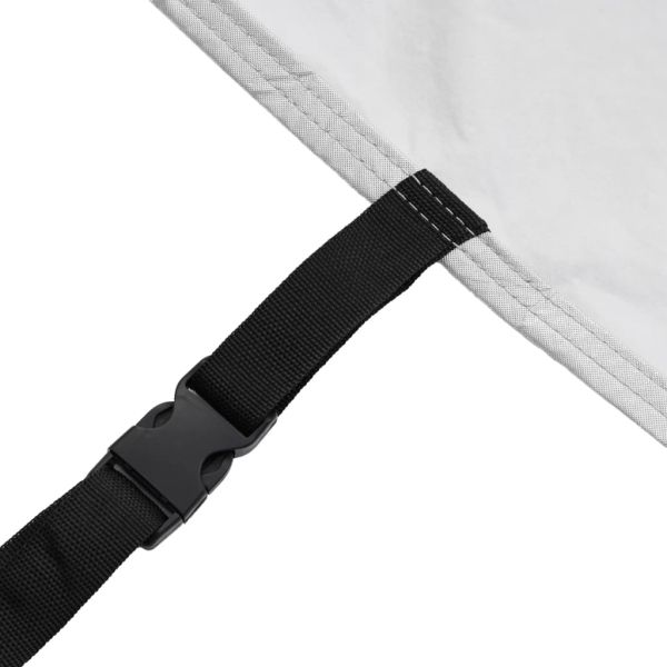 Покривало за кола, за седан, с каишки, цяло, сребрист, L