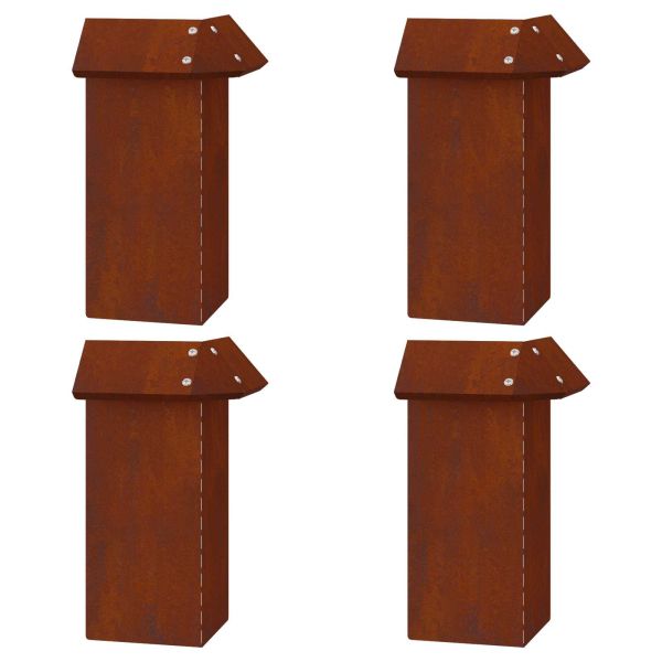 Огради за охлюви 20 pcs Ръждясало Патинираща стомана