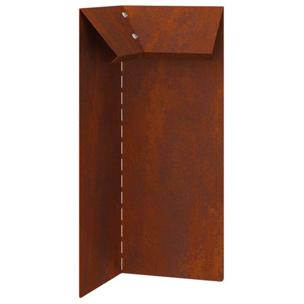 Огради за охлюви 16 pcs Ръждясало Патинираща стомана