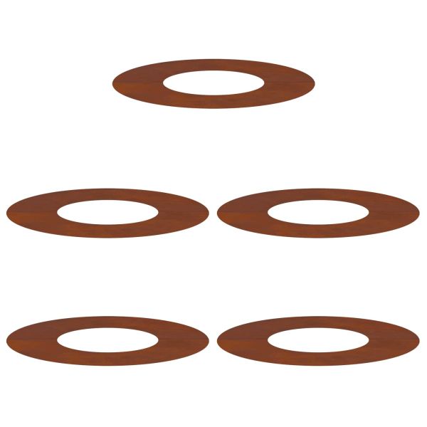 подходяща за плоски дървени халки 5 pcs Кафяво Ø30 / 60 см