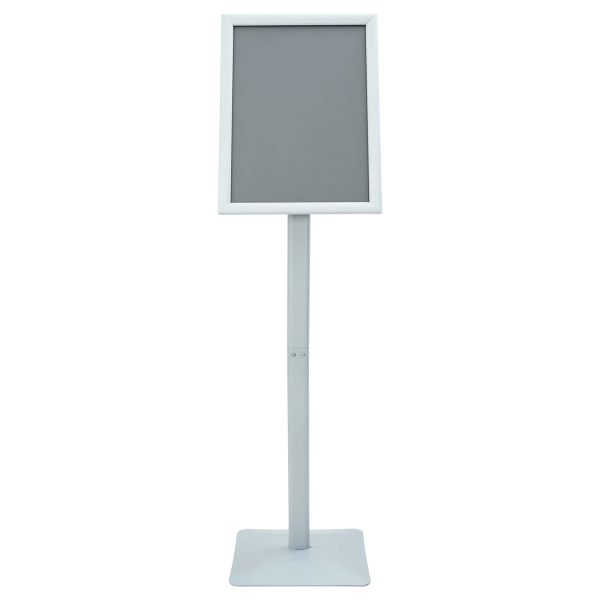 Поставка за плакат Сребрист 32,5 x 27 x 126 см Чугун