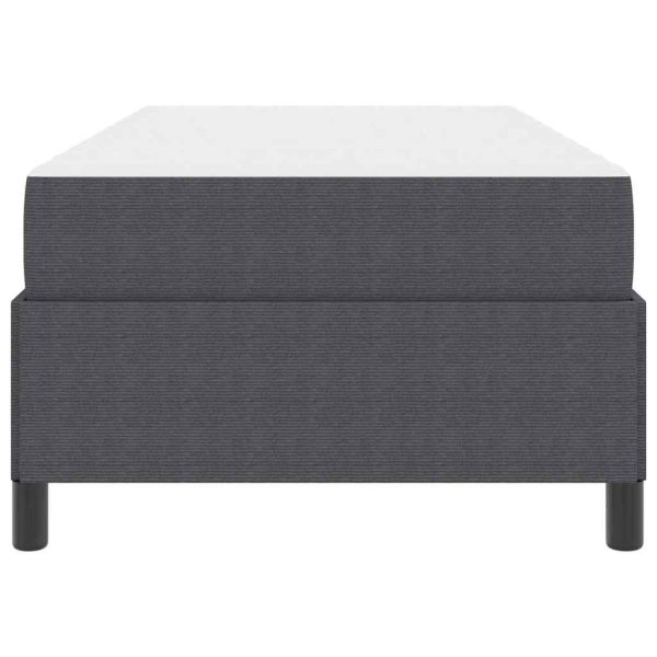 Рамка за легло с матрак Тъмен сив 80 x 200 cm текстил