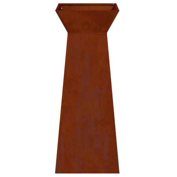 Саксия с колона 2 pcs Сребрист 40 x 40 x 100 cm