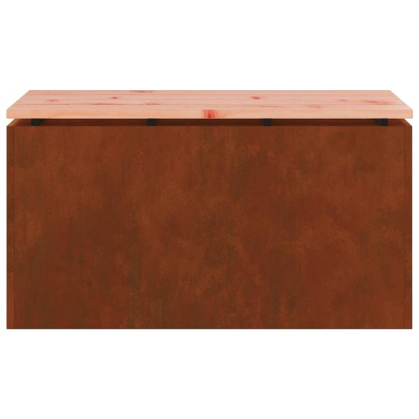 Градинска пейка Ръждясало 80 x 40 x 43 см Патинираща стомана