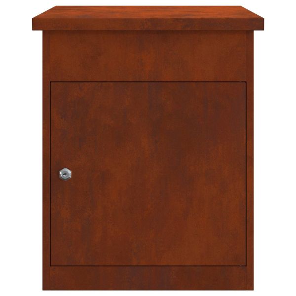 Пощенска кутия за пратки с врата Ръждясало 47.5 x 38 x 59 см