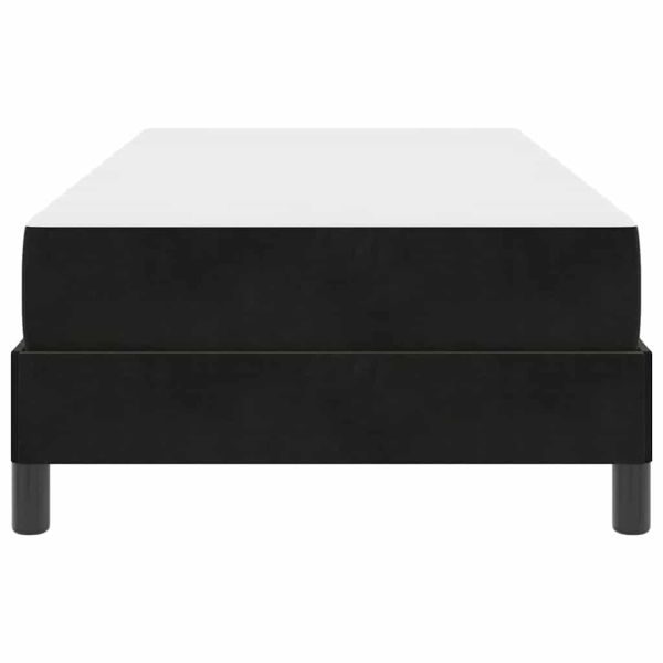 Легло с пружинирана основа с матрак Черно 90 x 210 cm текстил