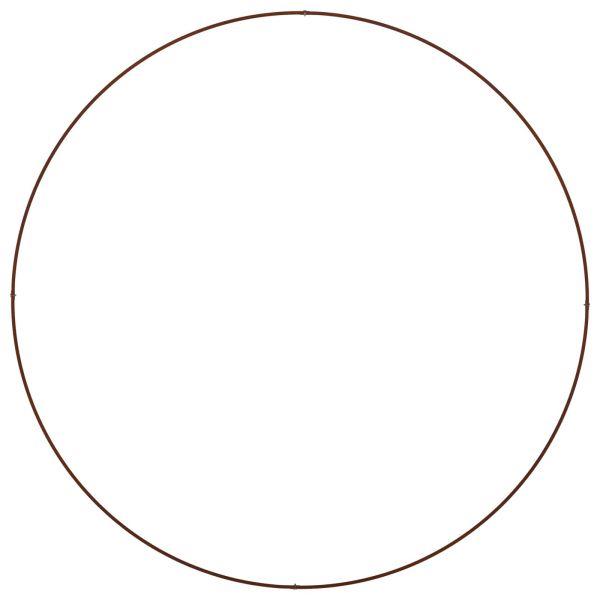 Пръстен за саксия Кафяво 120 x 120 x 20 см Патинираща стомана