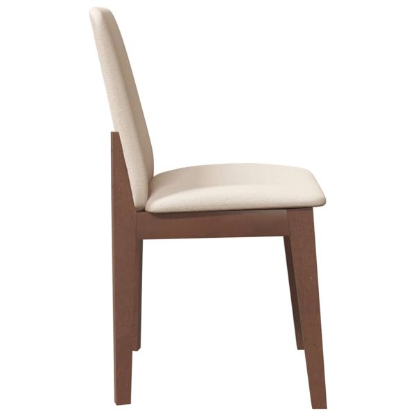 Трапезни столове с възглавници 2бр Кафяв масивна дървесина гума