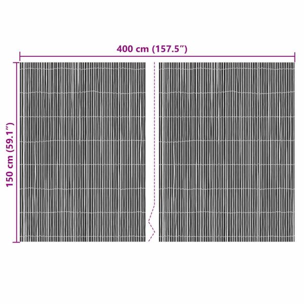 Бамбукова ограда Естествен 400 x 150 cm бамбук
