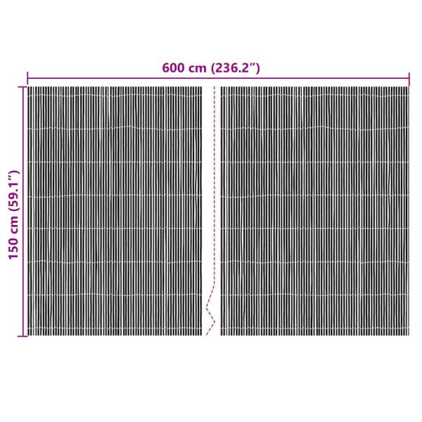 Бамбукова ограда Естествен 600 x 150 cm бамбук