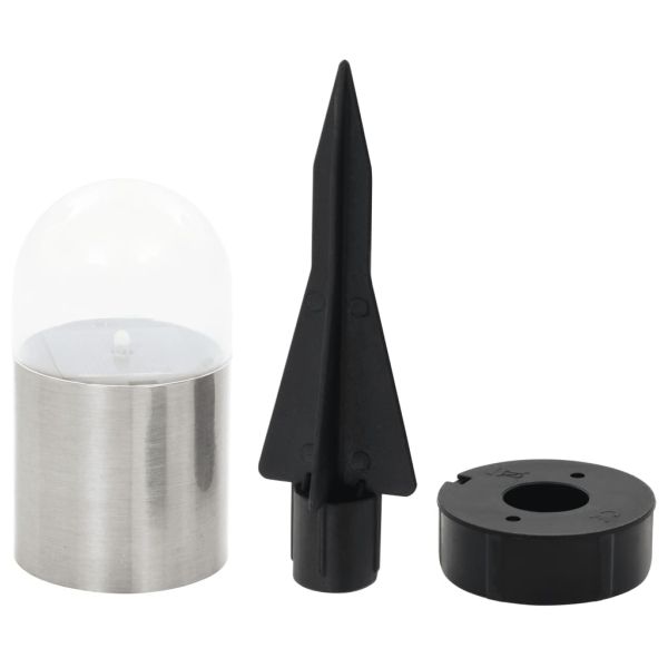 Соларни земни лампи, 12 бр, LED светлина, бели