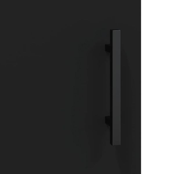 Висок шкаф, черен, 69,5x31x115 см, инженерно дърво