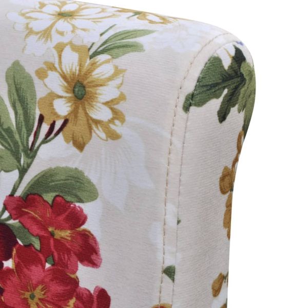 Трапезни столове, 4 бр, многоцветни, текстил