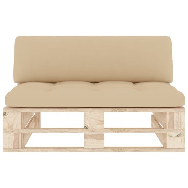 Градинска палетен среден диван импрегнирано борово дърво