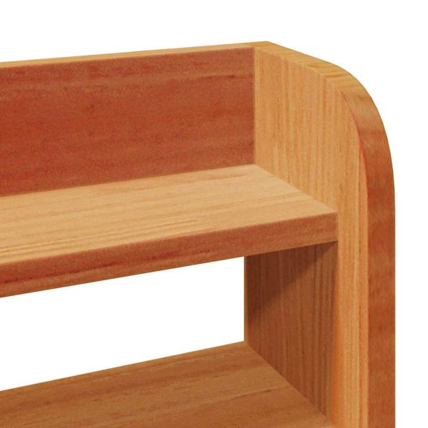 Рамка за легло с табла, восъчнокафяв, 150x200 см, бор масив