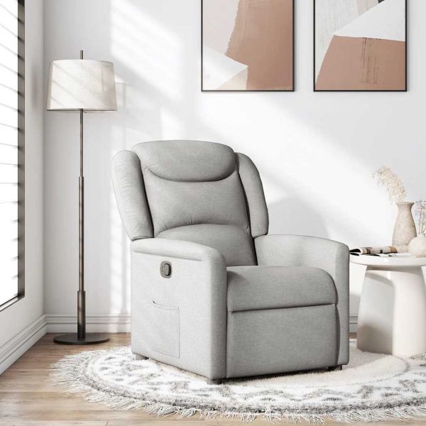 Recliner Chair Cloud Grey Fabric