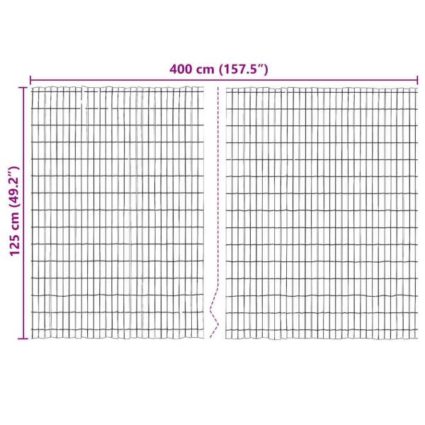 Ограда от кора Кафяво 400 x 125см Бор