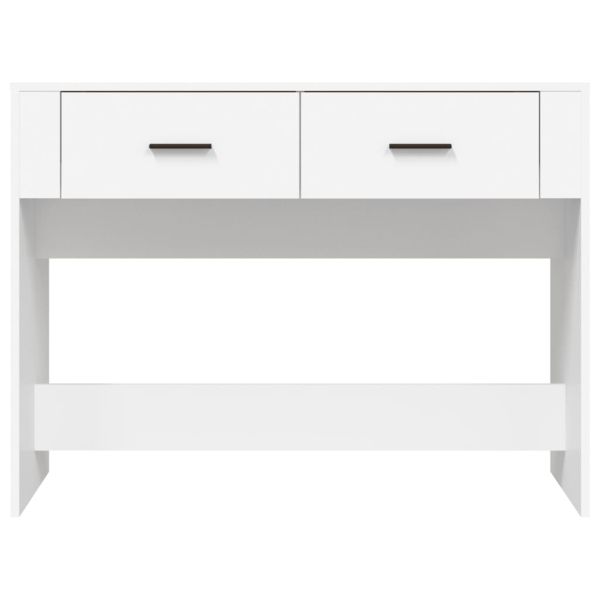 Конзолна маса, бяла, 100x39x75 см, инженерно дърво