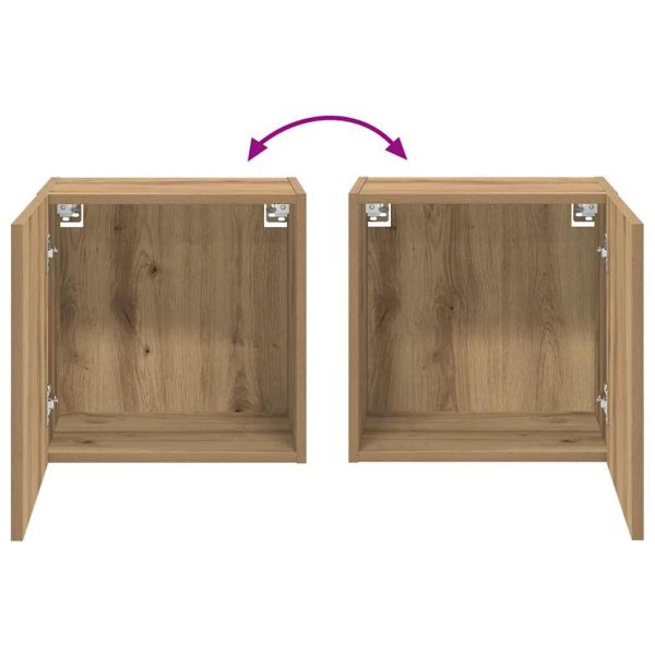 TV стенен шкаф Дъб 40,5x30x40см Инженерно дърво