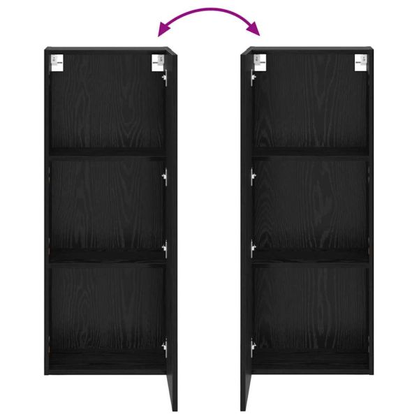 TV стенен шкаф Черния дъб 40,5 x 30 x 102 см Инженерно дърво