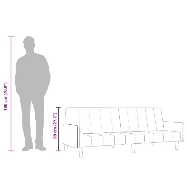 2-местно разтегателно канапе, светлозелено, кадифе