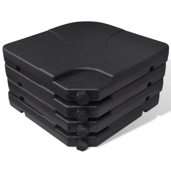 Алуминиев градински чадър с преносима основа, зелен