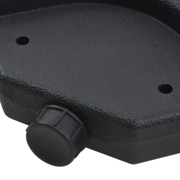 Градински чадър, с преносима основа, червен