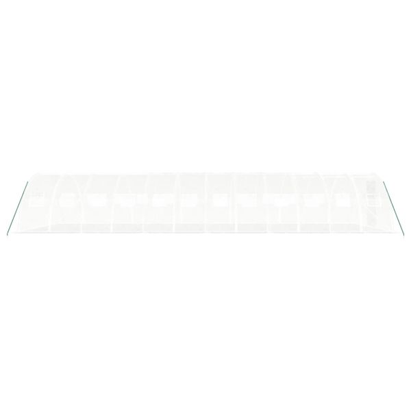 Оранжерия със стоманена рамка бяла 48 м² 12x4x2 м