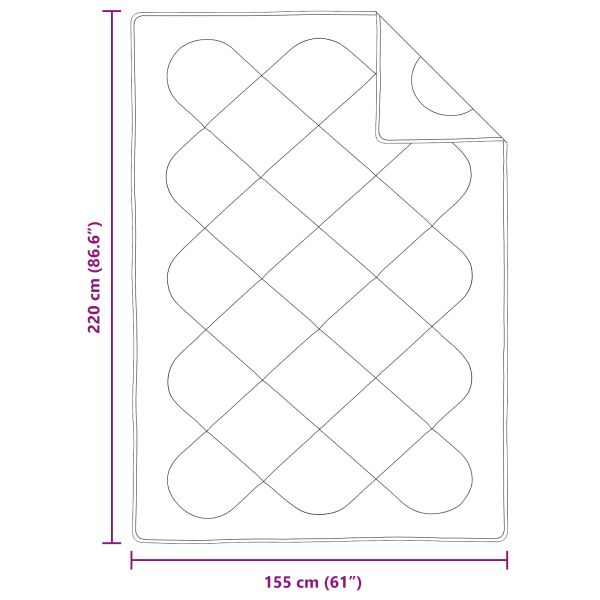 Летен юрган с възглавница 2 pcs Бяло Микрофибър