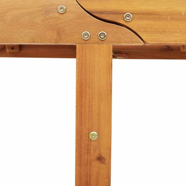 Шезлонг Кафяво Солидно акациево дърво