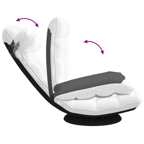 Въртящ се подов стол, бял, 70x51x79 см, плат