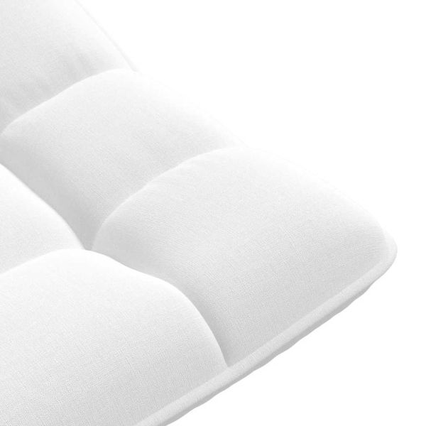 Въртящ се подов стол, бял, 70x51x79 см, плат