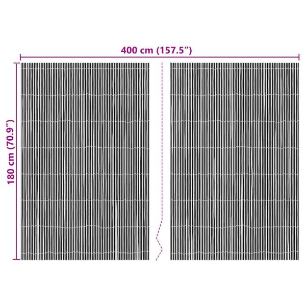 Бамбукова ограда Естествен 400 x 180 см бамбук