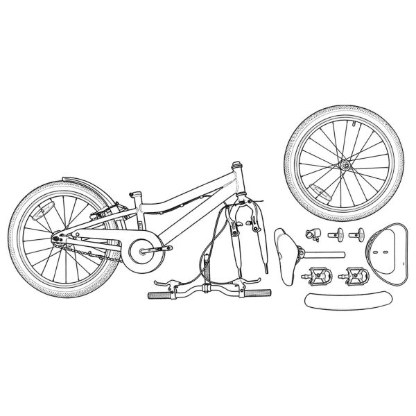 Детски Велосипед 18 инча за 5-7 години Бяло